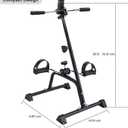Pedal Exerciser Bike Hand Arm Leg and Knee Peddler Adjustable Fitness Equipment for Seniors, Elderly Home Pedal Exercise Bike for Total Body