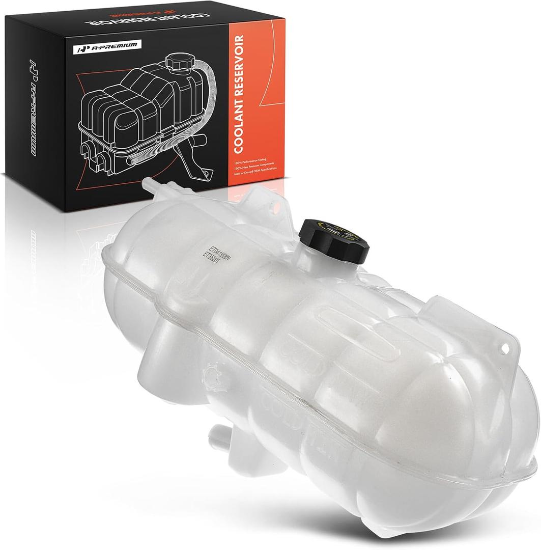 A-Premium Engine Coolant Overflow Recovery Reservoir Tank [with Cap] Compatible with Freightliner Century Class 2001-2007, Columbia 2001-2007, DIESEL, Truck - Front Side