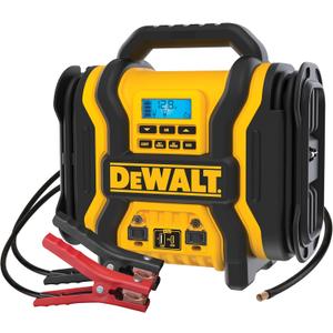 DEWALT DXAEPS14-Type2 2000 Peak Battery Amp 12V Automotive Battery Booster Jump Starter/Power Station with 120 PSI Compressor, 500W AC Power Inverter, and 15W USBa & 25W USB Ports