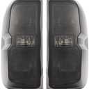 ALMULOO Tail Lights Compatible with 2014-2018 Chevy Chevrolet Silverado 1500 2500HD 3500 HD GMC Sierra 3500 HD Dually Model LH&RH Lamp w/o Bulbs Taillights Black Housing Smoke Lens