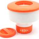 Pool Chlorine Floater, 7" Diameter Floatation Device can accommodate 3" Tablet Chemical Dispenser, Applicable to Swimming Pools, spas, hot tubs (Foldable)
