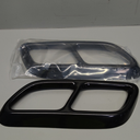 ARAMOX Tail Pipe Trim, 2PCS 4Out Tip Trim Tail Throat Frame Quad Outlet Glossy Black Replacement for CT5 2020