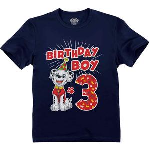 Marshall Rubble Rocky Paw Patrol 3rd Birthday Shirt for Boys - Toddler Bday T-Shirt Gift - Kids Party Outfit for 3 Year Old