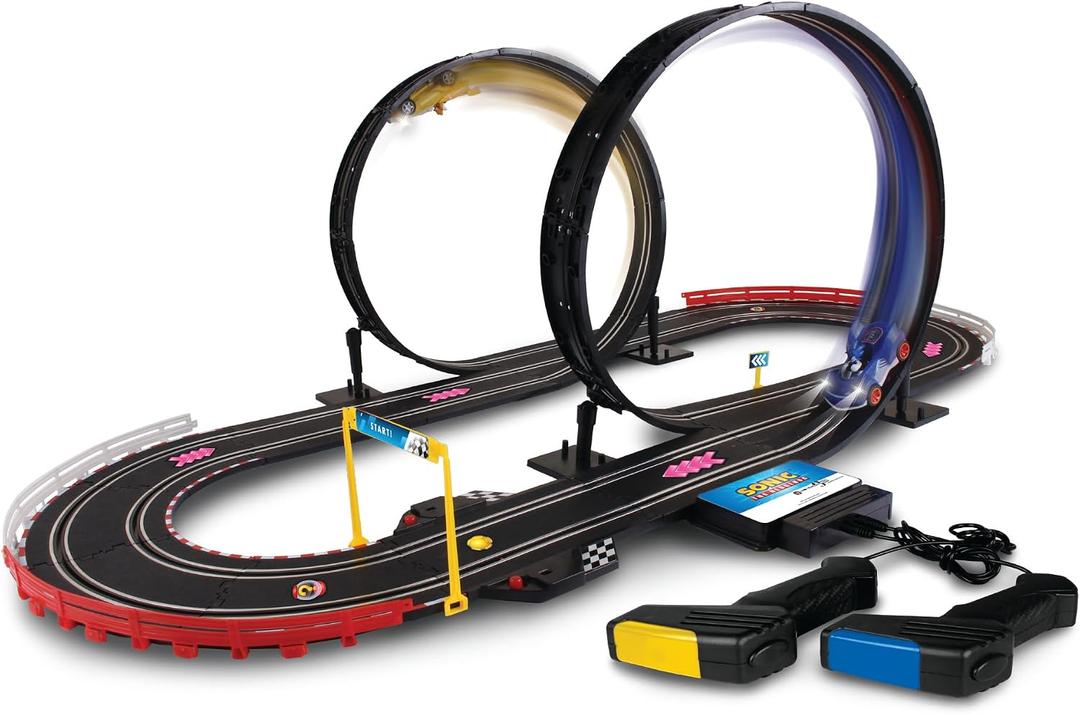 Slot Car Race SetB/O SART Super Loop Sonic & Tails Slot Car (Approx. 18 Feet Tracks) Multi, Large
