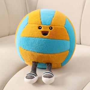 Funny Volleyball Plush with Legs  Cute Stuffed Animal Toy for Boys Girls, Volleyball Throw Pillow Gift for Room Decor, Couch or Bed Valentines Day Gifts (Volleyball Pillow 11 Inch)
