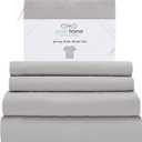 Posh Home Jersey Knit Sheet Set 4-Piece Breathable Cotton Sheets - Flat, Fitted Sheets & 2 Pillowcases - Full