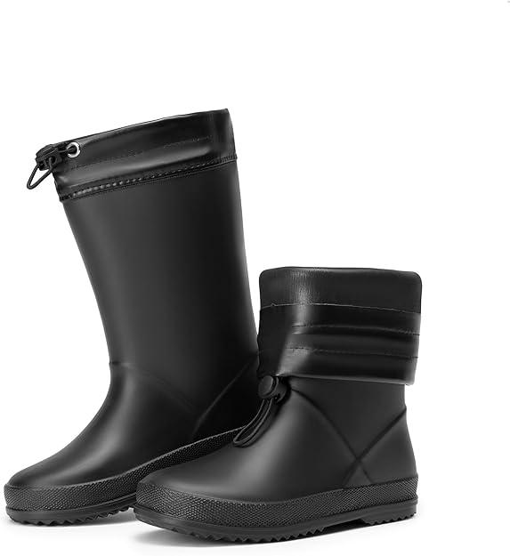 DREAM PAIRS Kids Rain Boots Boys Girls Lightweight Boots Waterproof Easy-on Outdoor Playing Rain Boot Unisex-Child 11