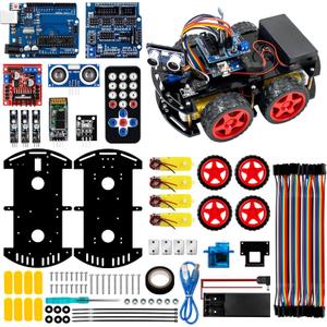 Hosyond Smart Robot Car R3 Project Kit Compatible with Arduino IDE, with Tutorial, Bluetooth, Line Tracking, Ultrasonic Sensor
