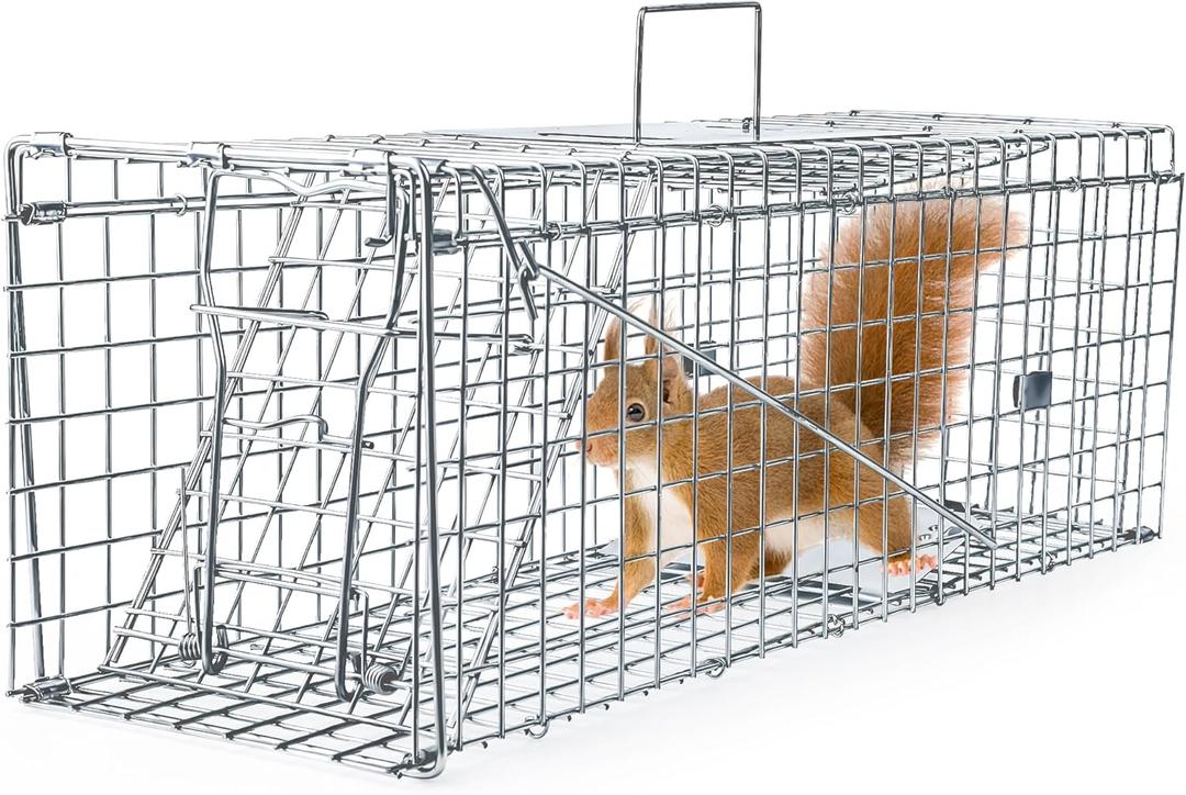 Mouse Traps Indoor for Home, 24 Inch Enlarge Humane Mouse Traps with Brush Live Rat Trap Outdoor Catch and Release, No Kill Mice Trap Reusable for Mouse Rat, Chipmunks, Mole, Rodent, Pet Safe