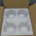 Tosnail 6 Pack 7-Ounce Glass Tea Cups and Saucers Sets Glass Coffee Mugs