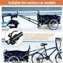 Bike Trailer Hitch Connector with Quick Release Clamps for Cargo Trailers