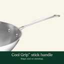 Cuisinart 14-Inch Stir-Fry Pan, Helper Handle and Glass Cover, Chef's Classic Stainless Steel, 726-38H