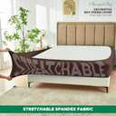 Biscaynebay Decorative Box Spring Cover King & Cal King Size, Brown Luxurious Jersey Knitting Stretchy Wrap Around 4 Sides Bed Skirt for Home/Hotels, Easy Fit Wrinkle & Fade Free Machine Washable