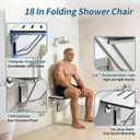 18" Foldable Wall Mounted Fold Down Shower Seat, ADA Compliant Folding Shower Bench with Phenolic Resin Surface No Peeling No Cracking, Triangular Stainless Steel Frame, 420lbs Capacit