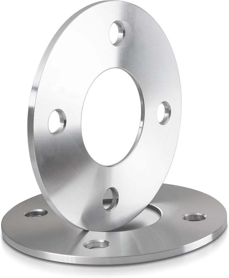 Customadeonly 4x114.3 Wheel Spacers | 2pcs 10mm Forged Hubcentric | 66.1mm Bore (No Lip) | M12x1.25 Studs | for Nissan 240SX, Sentra, 240Z, Infiniti G20 (Silver)