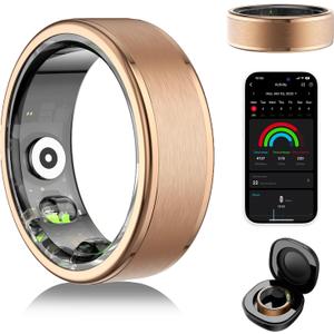 Smart Ring for Women Men - Fitness Tracker with Heart Rate/Blood Oxygen/Stress Monitor/Steps/Sleep Tracking, No App Subscription, 5ATM Waterproof Health Rings(10#)