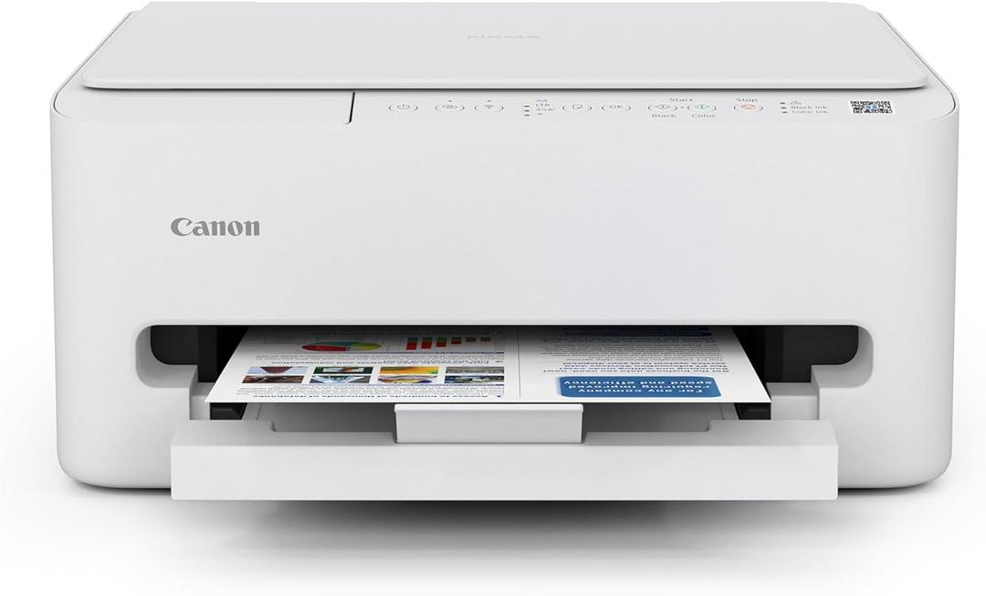 Canon PIXMA TS4320 Wireless Color Inkjet Printer for Duplex Printing, White – Home Printer with Copier/Scanner, Compact Design, Easy Setup