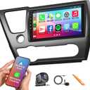 [4G+64G] Android 13 Car Radio for Honda Civic 2013-2017(Only US Version), 9 IPS Touchscreen Supports Wireless Carplay&Android Auto, Bluetooth &GPS,FM Radio& Back-up Camera, SWC,Civic Stereo