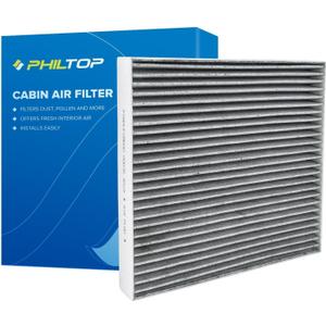 PHILTOP Cabin Air Filter, Replacement for ACF286 (CF12820), GV60, Elantra, Elantra N, Ioniq 5, Santa Cruz, Santa Fe, Sonata, Tucson, K5, Niro, Sorento, Sportage Filter with Activated Carbon