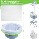 150 Pcs Bedside Commode Liners for Potty Chair Liners Disposable Adult