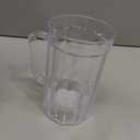 Mifoci 30 Pcs Plastic Beer Mug with Handles 16 oz Acrylic Beer Stein Bulk Oktoberfest Clear Glasses Drinking Cups for Bar Cocktail Juice Alcohol Soda Party, Dishwasher Safe