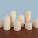 Stonebriar Unscented Pillar Candles 65 Hour Burn Time, Long-Lasting Wax Candles for Weddings, Holidays, Home Dcor & Special Events, Pack of 6, Ivory, 3" x 6"