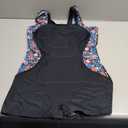 Zando One Piece Swimsuit Women Boyleg Swimsuits for Women One Piece Tummy Control Bathing Suit Sporty Boyshorts Swimwear (12-14, Red Flower)