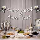 Xo, Fetti New Year, New Era Iridescent Banner - 2 pcs 5 Ft. | NYE Party Decorations, 2026 Decor, Happy New Year Party Supplies, Cheers Backdrop