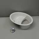 Frienda Urine Diverter Privy Complete Urine Separator with Stainless Steel Sink Lid for Compost Toilets, White(1 Pcs,Sink Strainer)
