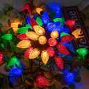 AWQ 100LED 81 FT C9 Christmas String Lights Plug in Fairy Twinkle String Lights 8 Modes Timer Function Waterproof Extendable for Indoor Outdoor Wedding Party Christmas Decoration (100, Multicolor)