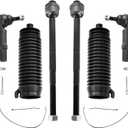 ASTARPRO 6pcs Front Inner and Outer Tie Rod Ends Complete Kit and Boots Replacement for Cadillac Escalade Chevy Avalanche Silverado Suburban Tahoe GMC Sierra Yukon XL 1500