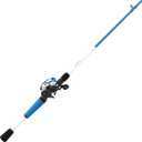 Zebco Roam Baitcast Reel and Fishing Rod Combo, 6-Foot 6-Inch 2-Piece Fiberglass Fishing Pole with Split-Grip MaxTac Rod Handle, Lightweight Graphite Frame, Right-Hand Retrieve, Size 100 Reel