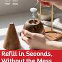 Acacia Wood Salt and Pepper Shaker Set  2-Piece with Storage Base and Titanium Handle  Elegant Wooden Spice Holder for Kitchen and Dining Table