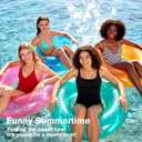 4Pcs 45in Inflatable Pool Float Toy Clear Round Pool Floaties for Adults Extra Large Swim Tubes Swimming Rings for Engagement, Wedding, Bachelorette Summer Beach Party