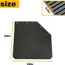 2 Pack 24 x 24 inch Black Polymer Mud Flaps Angled Fit for Semi Trucks Trailers