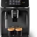 Philips 1200 Series Superautomatic Coffee Maker with Built-in Coffee Mill - Classic Milk Frother, Intuitive Touch Screen, Matte Black