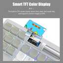 Ergonomic Mechanical Keyboard with Smart Screen & Volume Roller, Wireless 2.4G/Bluetooth/Wired USB-C, 106-Key Low-Profile Switches Hot Swappable, RGB LED Backlit, Web-Based Programmable, Grey