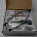 Chrome Two Handle 8 inch Widespread Bathroom Sink Faucet 3 Holes with Pop-Up Drain, High Arc Modern Bathroom Vanity Faucet with Brass 360 Swivel Spout,TAF830Y-CP