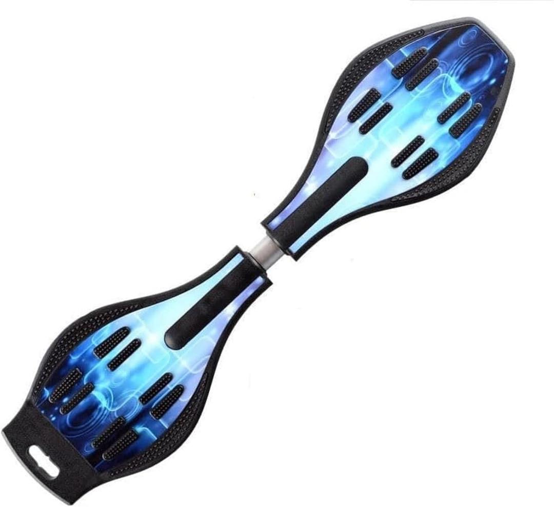 Caster Board, Deluxe Junior Skateboard with Illuminating Wheels for More Excitement,Fun and Visibility, Twistboard for Kids 8+, Upgrade Color