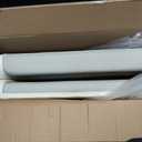 Boat Bench Seat,Low Back Double Folding Boat Seat,Seat for Bass Jon Fishing Boat (Cream)