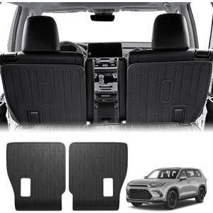 Kick Mats for Grand Highlander Accessories, 2nd Row All-Weather TPE Seat Back Covers Backrest Protector Mats for 2026 2025 2024 Grand Highlander (7 Seater Captain Chairs Only)