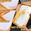 3 Pack Thanksgiving Day Fall Serving Tray 12x8.7 Inch Turkey Serving Platter for Entertainment Large Reusable Dessert Trays Imitation Porcelain Design for Home Party