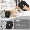 Pet Hair Removal & Grooming Gloves, Reusable Electrostatic Pet Fur Remover Mitt, Washable Shedding Brush Glove for Dog Cat, Multi Surface Lint & Fur Cleaning Tool for Furniture, Car & Carpet (1pack black and yellow)