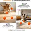 Interactive Automatic Bouncing Dog Ball, Motion Activated Self Moving Toy for Boredom & Separation Anxiety, Durable Chew-Proof ETPU Shell, Rechargeable Pet Ball for Indoor Outdoor, Small Medium Dogs
