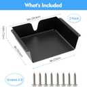 KHAMAL Under Desk Storage Shelf 2 Pack- Under Desk Drawer With Built in Cable Management For Home, Office, Gaming Setups, Kitchen (Black)