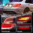 Outer Tail Light Lamp Assembly Compatible with Mercedes 2019 2020 2021 Mercedes Benz C300 C43 AMG C63 AMG S W205 (Left Driver side) 2059065003 MB2801160