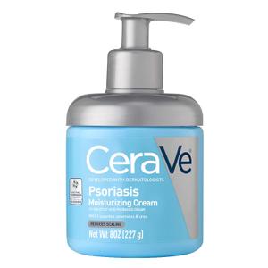 CeraVe Moisturizing Cream for Psoriasis Treatment, With Salicylic Acid for Dry Skin Itch Relief & Urea for Moisturizing, Fragrance Free & Allergy Tested, 8 Oz (8 Ounce (Pack of 1))