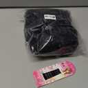 Oseti Dreadlock Curly Black Loc Drawstring Ponytail for Black Women, Short Loc Petal Bun Loc Accessories Clip in on Ponytails Hair Extensions Fake Ponytail Synthetic Hair Pieces for Black Women