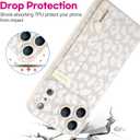 OOK Compatible with iPhone 17 Pro Max Leopard Case with Wrist Strap, White Leopard Cheetah TPU Shockproof Protection Slim Cover with Camera Protection for Women Girls, for 6.9inch