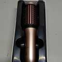 CARESKY Cordless Curling Iron Brush, 1.5 Inch Mini Travel Hair Curler with 200 Million Negative Ions, Portable Heated Round Straightener Brush Rechargeable for Curl, Touch-Up, De-Frizz, Styling (Pink Champagne)